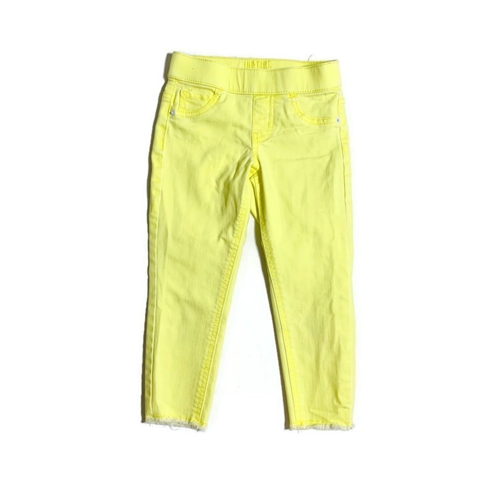 Justice girls 6Y neon yellow jeggings